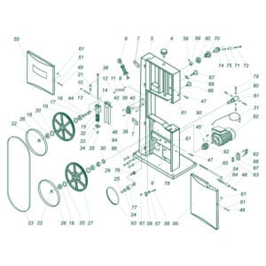 Model 10-315:  12” Deluxe Woodworking Bandsaw