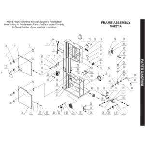 Model 10-326: 14″ Deluxe Bandsaw Parts
