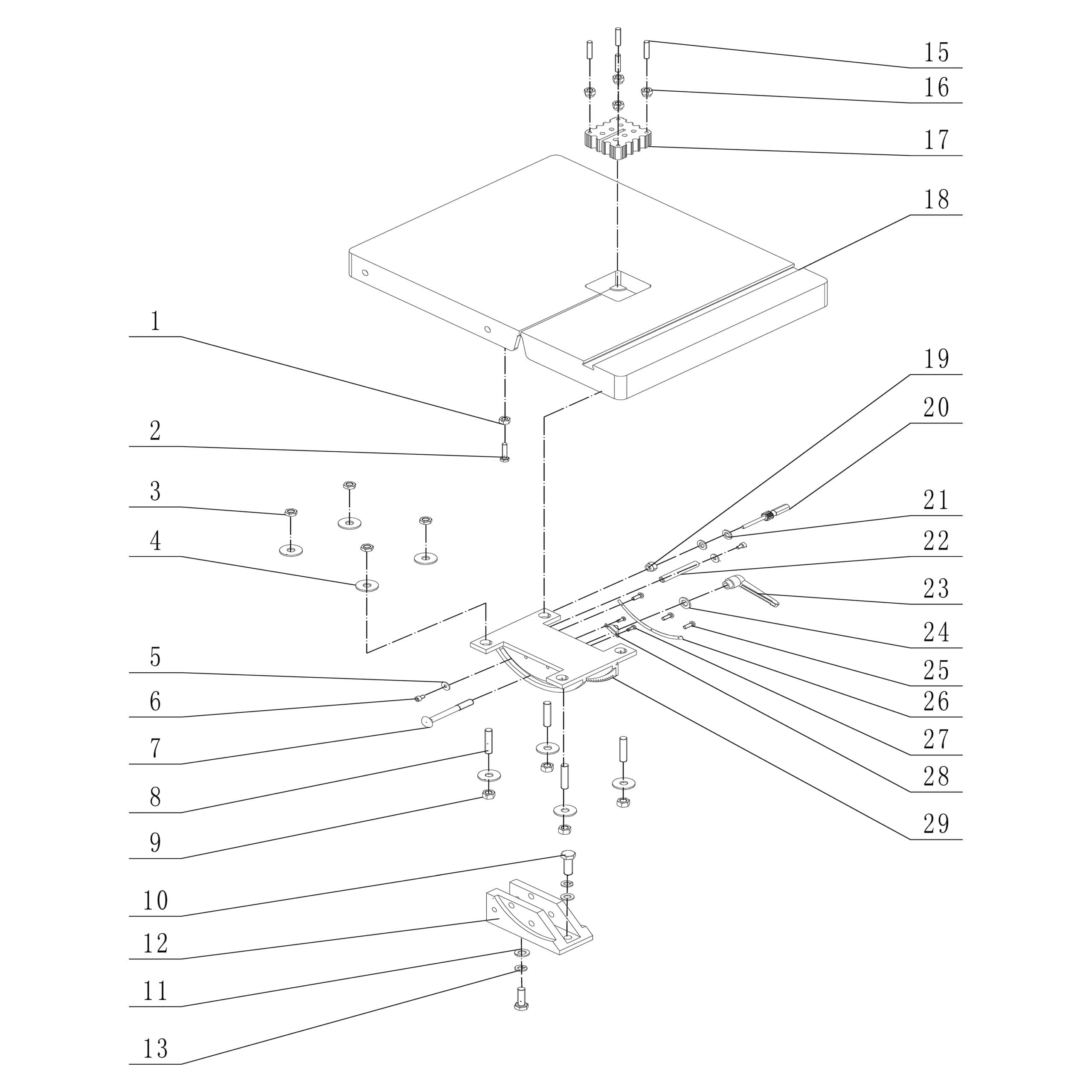 Model 10-347: <br/> 18″ Professional Bandsaw Parts - Image 3
