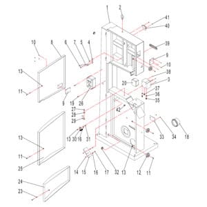 Model 10-370:  18″ Wood/Metal Bandsaw Parts