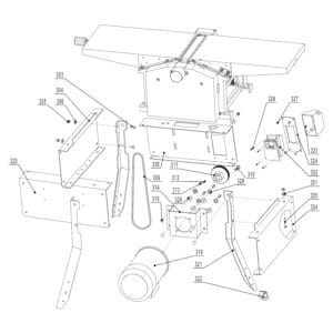 Model 25-010:  10″ Planer/ Jointer