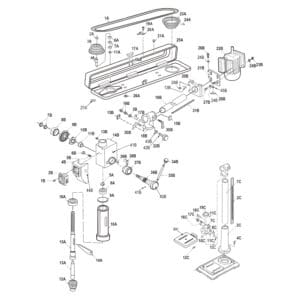 Model 30-140:  34″ Benchtop Radial Drill Press