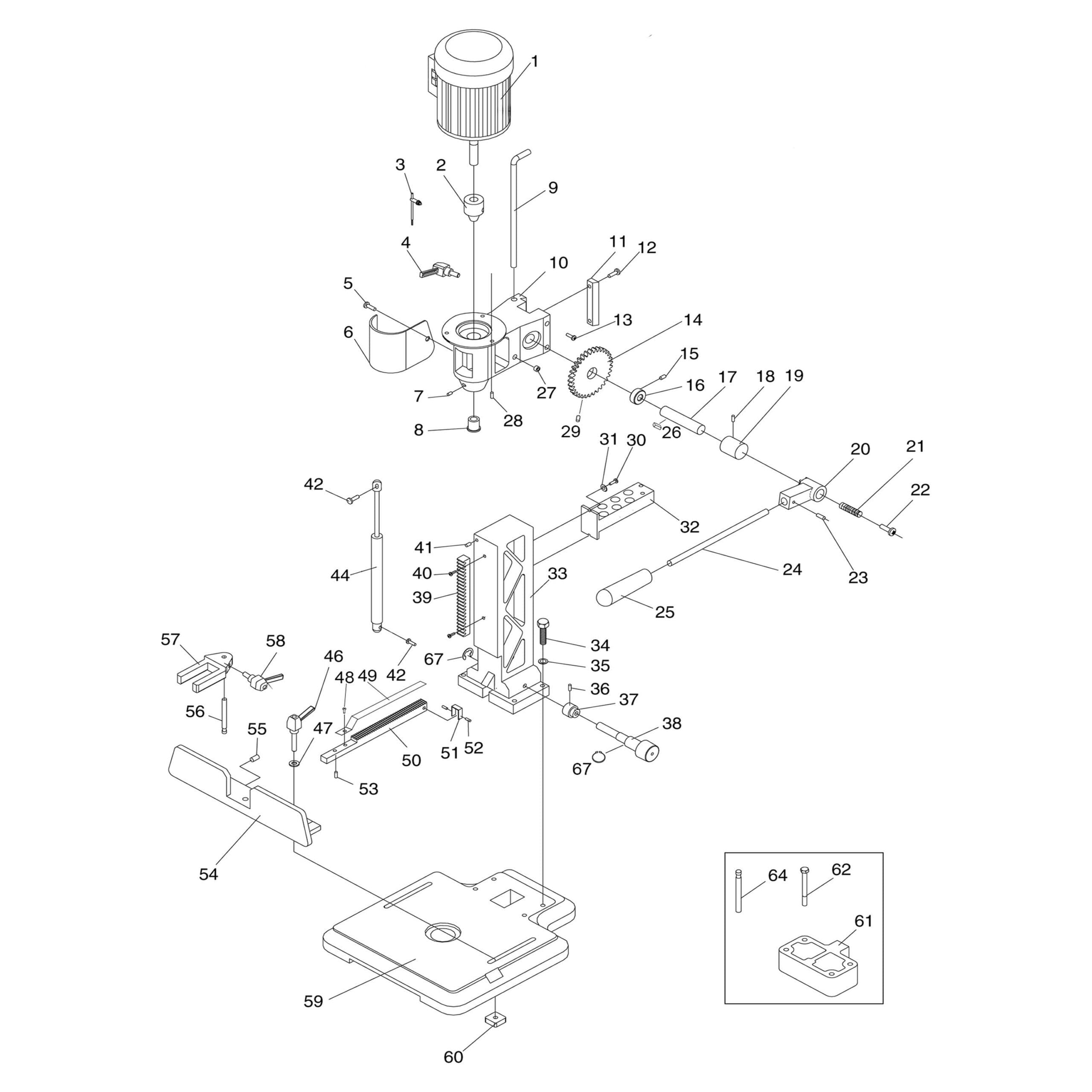 Model 34-250: Benchtop Mortising Machine