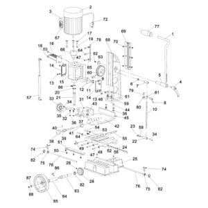 Model 34-260:  Benchtop X – Y Mortiser
