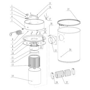 Model 63-100:  1/3 HP Dust Extractor