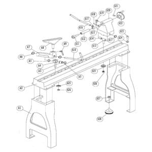 Model 70-300:  16”x42” Heavy Duty Wood Lathe
