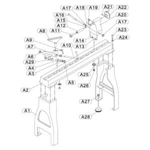 Model 70-305:  16″ x 42″ VSR Lathe
