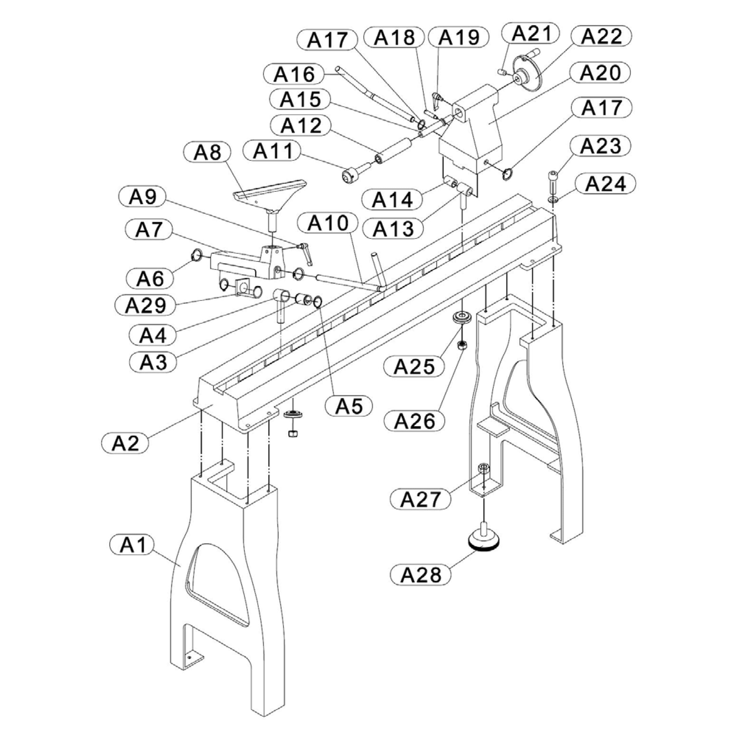 Model 70-305: 16″ x 42″ VSR Lathe