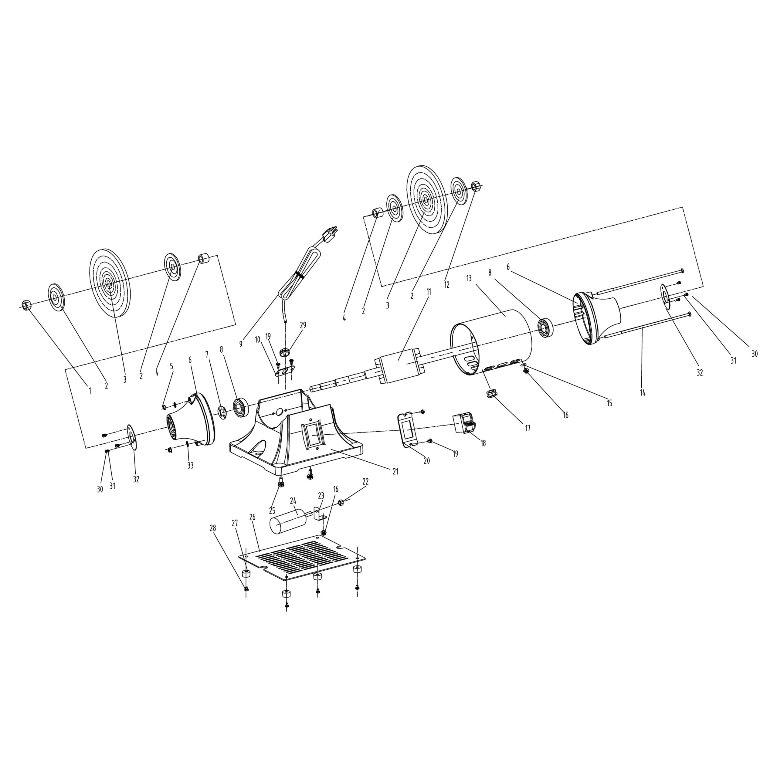 Model 81-608: 8″ Low Speed Buffer