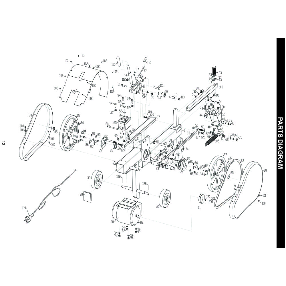 Model 45-100: 10 Ton Kinetic Log Splitter Parts